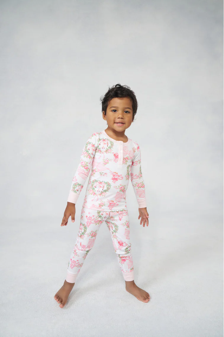 LoveShackFancy x Roller Rabbit Kids Unisex Merry Monkey Beaux Pajamas