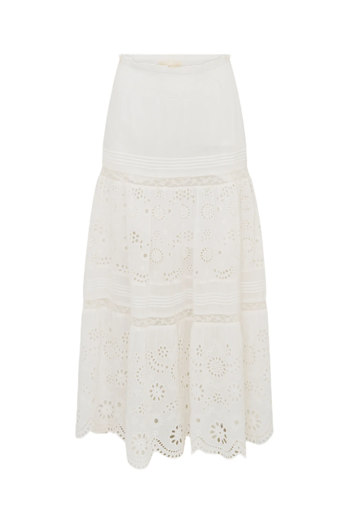 Miloti Eyelet Lace Maxi Skirt
