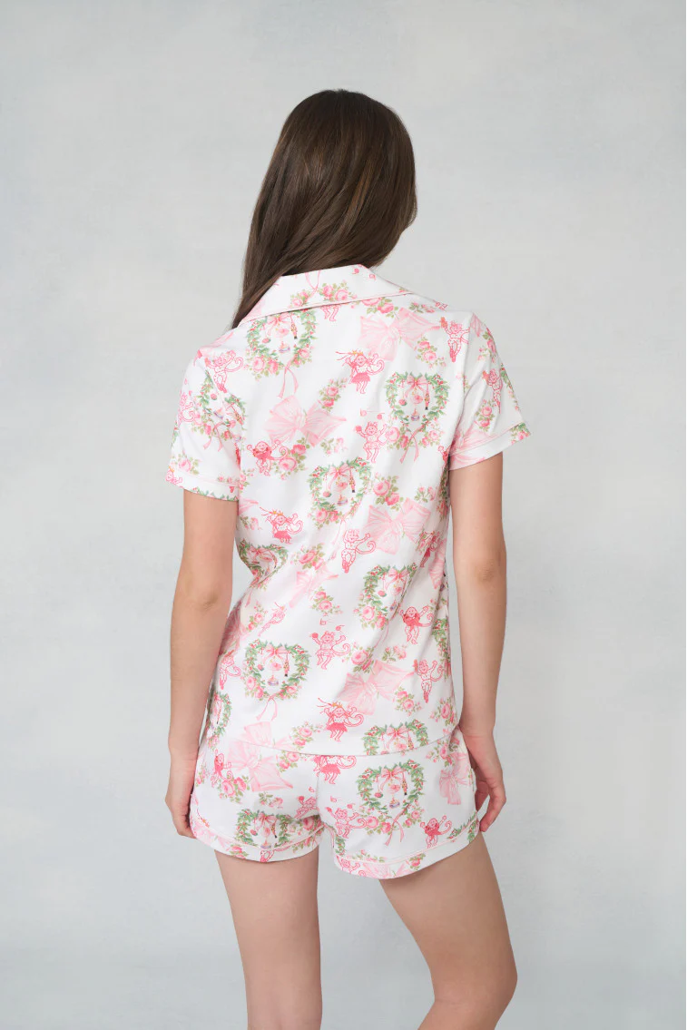 LoveShackFancy x Roller Rabbit Merry Monkey Beaux Polo Pajamas