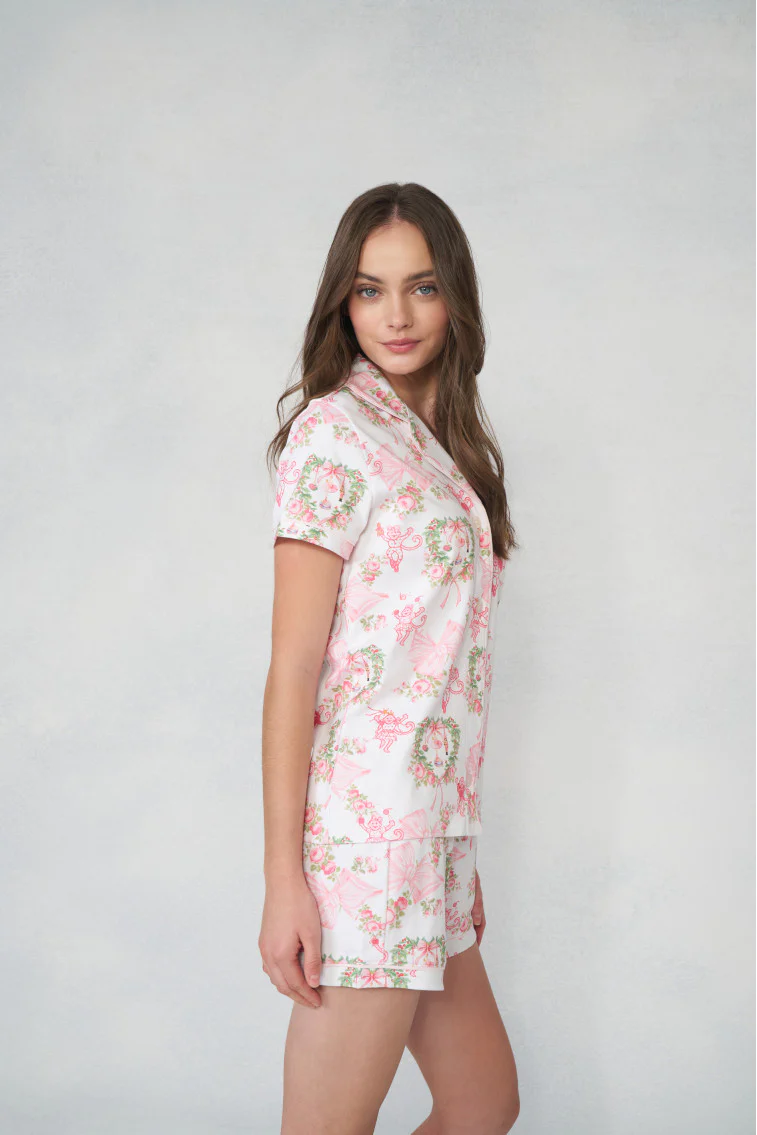 LoveShackFancy x Roller Rabbit Merry Monkey Beaux Polo Pajamas