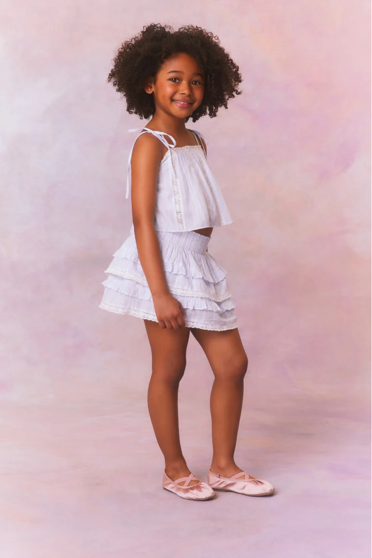 Girls Billie Cotton Stripe Skirt