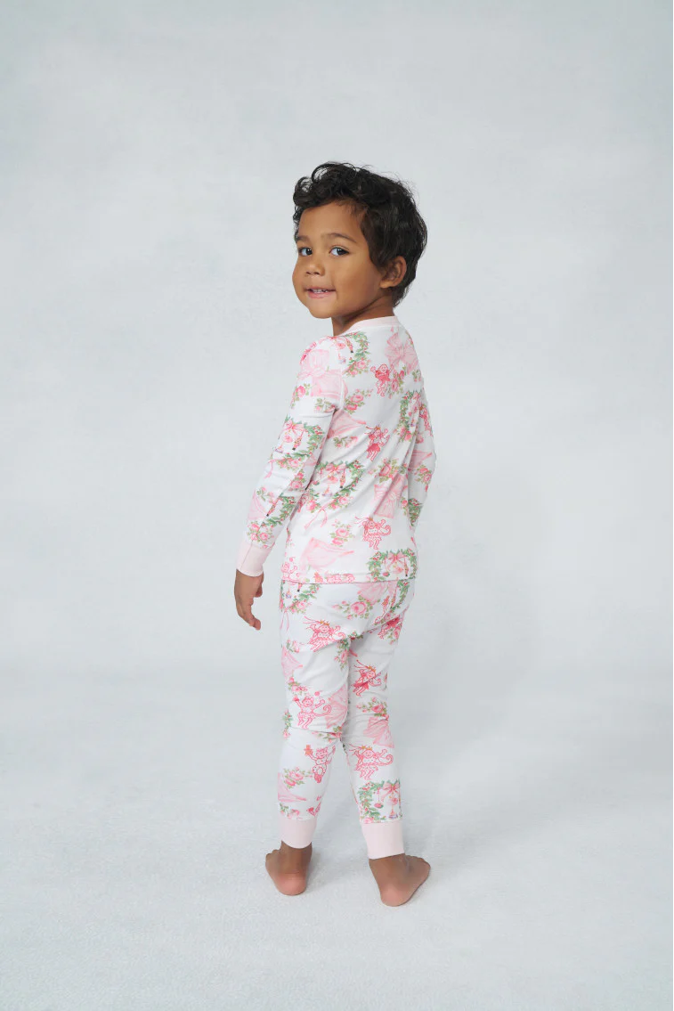 LoveShackFancy x Roller Rabbit Kids Unisex Merry Monkey Beaux Pajamas
