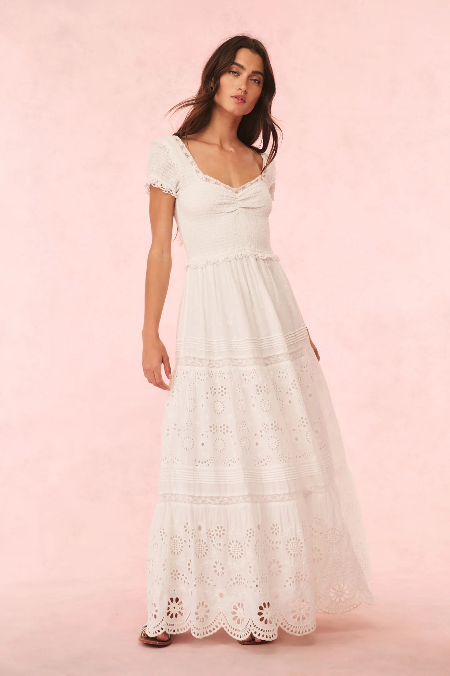 Bisolet Eyelet Lace Maxi Dress