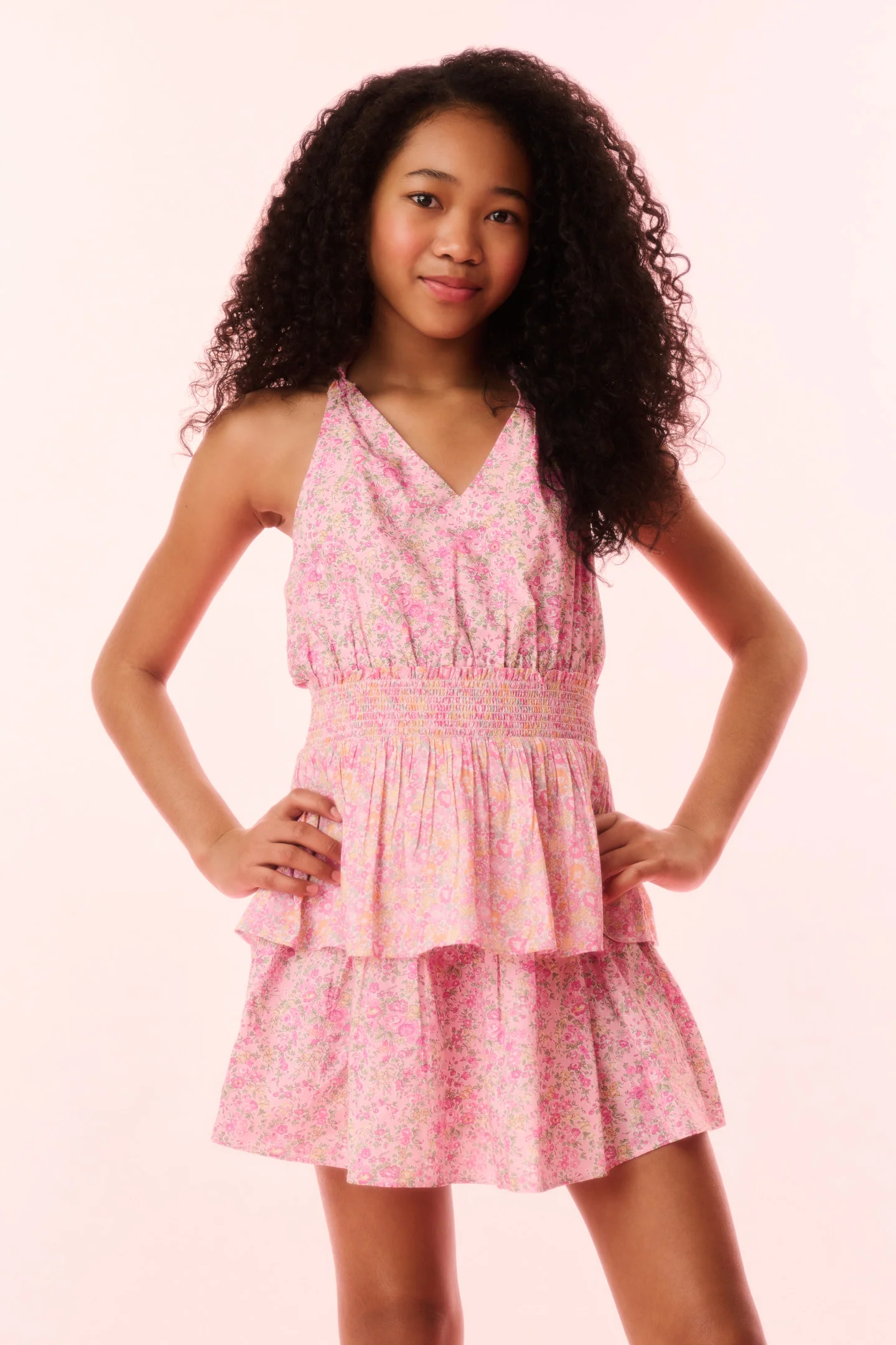 Girls Romille Tie-Dye Halter Dress