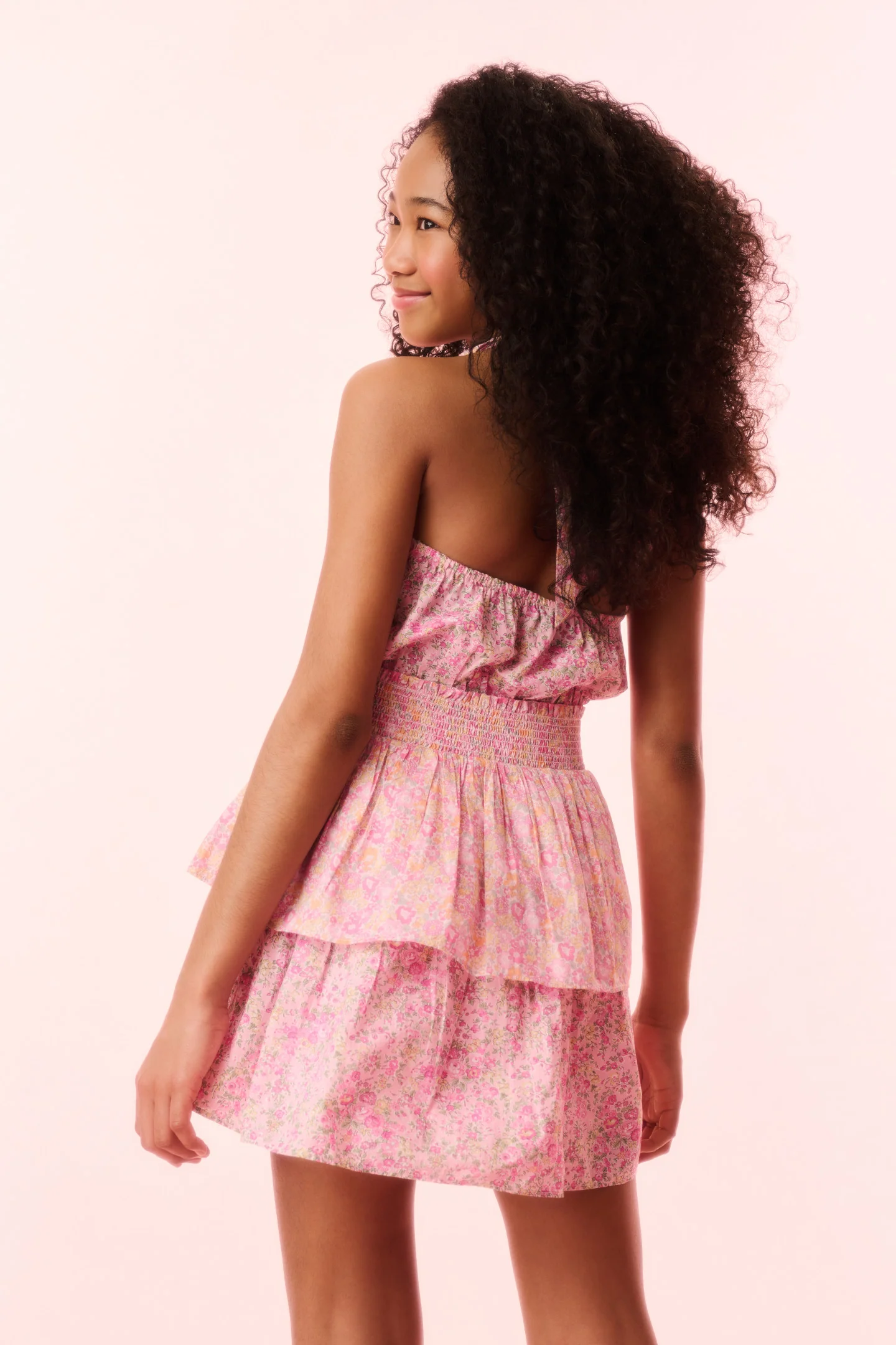 Girls Romille Tie-Dye Halter Dress