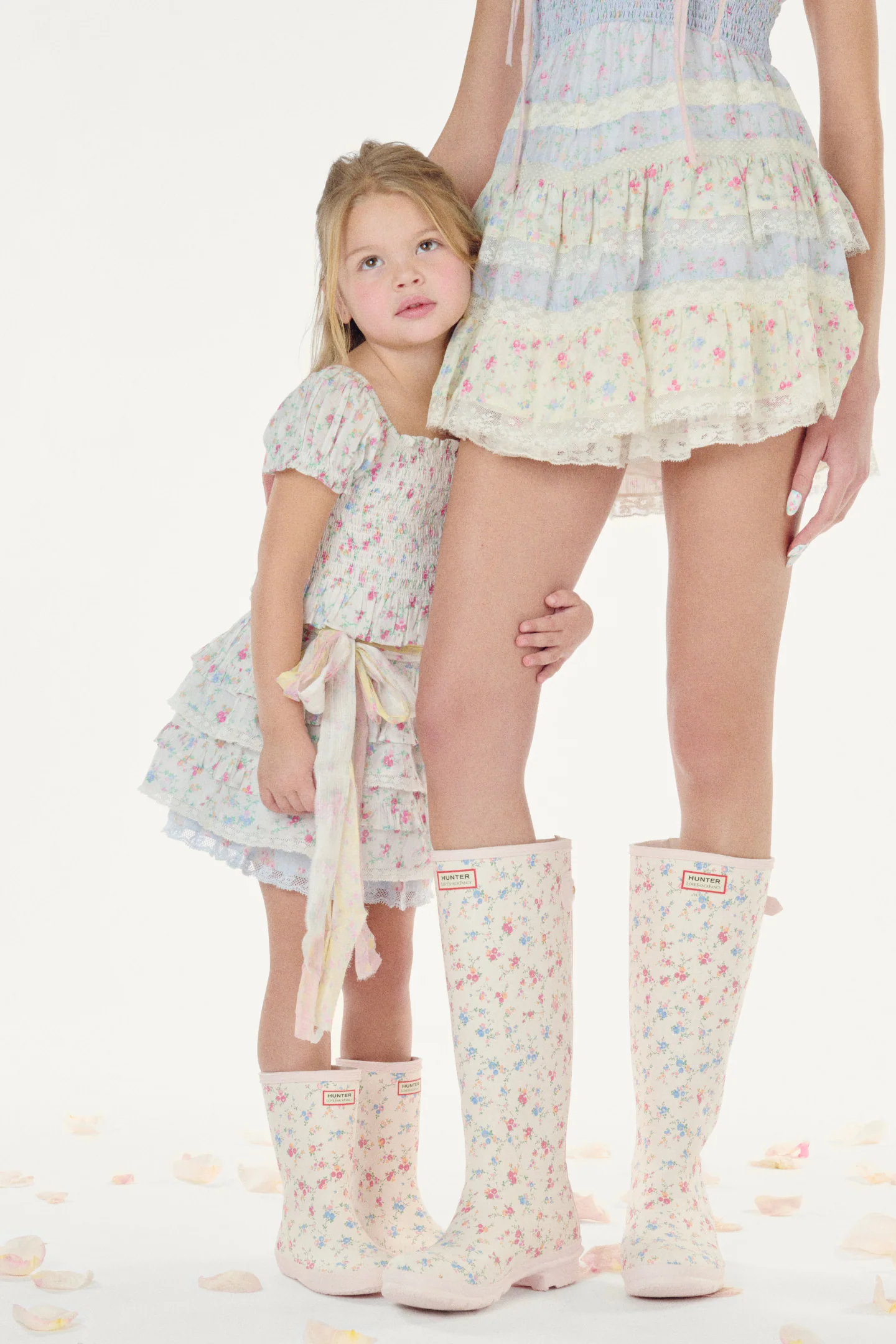 Hunter x LoveShackFancy Womens Original Tall Boot - SUNRISE PATCHWORK